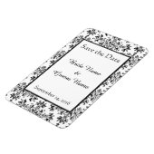 ヴィンテージフローラダマスク日付マグネットの保存 マグネット (左側)