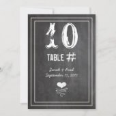 ヴィンテージフローラダマスク結婚式テーブルNo. 招待状 (正面)