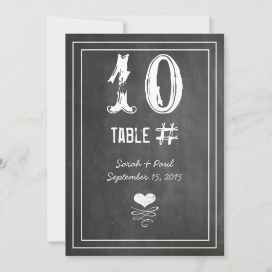 ヴィンテージフローラダマスク結婚式テーブルNo. 招待状 (正面)