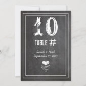 ヴィンテージフローラダマスク結婚式テーブルNo. 招待状 (裏面)