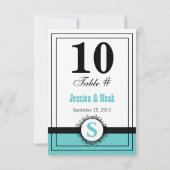 ヴィンテージフローラダマスク結婚式テーブルNo. 招待状 (裏面)