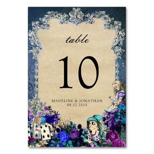 ヴィンテージフローラダークアリスinワーダーランド テーブルナンバー (正面)