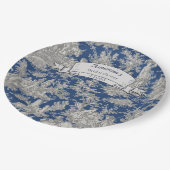 ヴィンテージフローラダークブルートイレデジュウシャワー ペーパープレート (アングル)