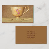 ヴィンテージフローラティーカップアート名刺 名刺 (正面/裏面)