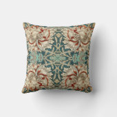 ヴィンテージフローラティール（緑がかった色）オレンジパタスタイリッシューン クッション (裏面)