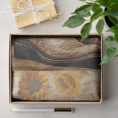 ヴィンテージフローラテクスチャカウボーイブートデコパージュ 薄葉紙 (ギフト)