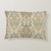 ヴィンテージフローラテクスチャデザイン。Damaskシームレスvi アクセントクッション (裏面)