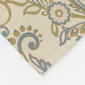 ヴィンテージフローラテクスチャデザイン。Damaskシームレスvi フリースブランケット (角)