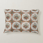 ヴィンテージフローラテラコッタタイルパターン アクセントクッション (裏面)