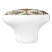 ヴィンテージフローラテラコッタタイルパターン セラミックノブ (側面)