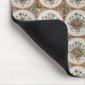 ヴィンテージフローラテラコッタタイルパターン マウスパッド (コーナー)