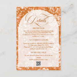 ヴィンテージフローラテラコッタニュートラル結婚ズ詳細 エンクロージャーカード