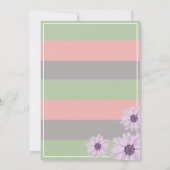 ヴィンテージフローラデイジーラベンダー赤面セー結婚ジズ 招待状 (裏面)