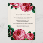 ヴィンテージフローラデカ結婚ップカード エンクロージャーカード (正面/裏面)