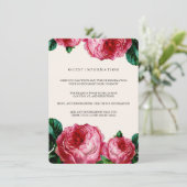 ヴィンテージフローラデカ結婚ップカード エンクロージャーカード (スタンド正面)