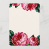 ヴィンテージフローラデカ結婚ップカード エンクロージャーカード (裏面)