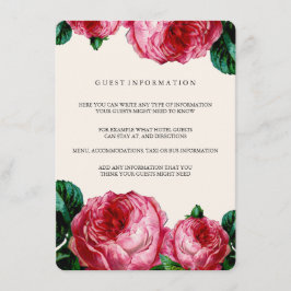 ヴィンテージフローラデカ結婚ップカード エンクロージャーカード