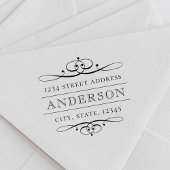 ヴィンテージフローラデコファミリー名差出人住所 セルフインキングスタンプ