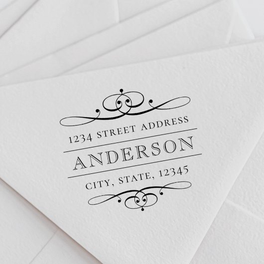 ヴィンテージフローラデコファミリー名差出人住所 セルフインキングスタンプ