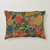 ヴィンテージフローラデザイナーガーデンアートワーク アクセントクッション (正面)