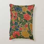 ヴィンテージフローラデザイナーガーデンアートワーク アクセントクッション (裏面(縦))