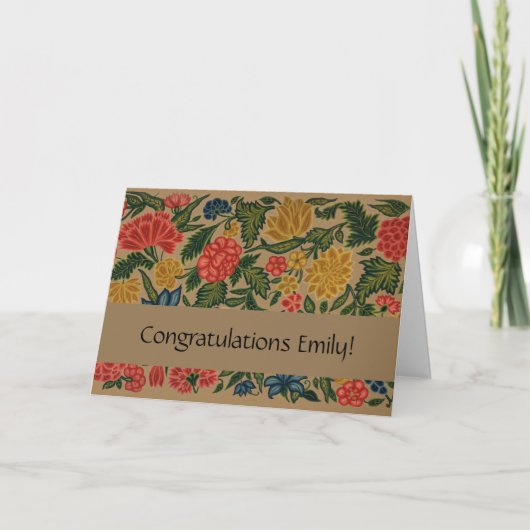 ヴィンテージフローラデザイナーガーデンアートワーク カード (正面)