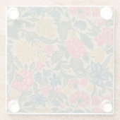 ヴィンテージフローラデザイナーガーデンアートワーク ガラスコースター (裏面)