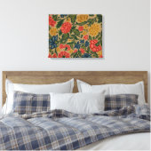 ヴィンテージフローラデザイナーガーデンアートワーク キャンバスプリント (インサイチュ (寝室))
