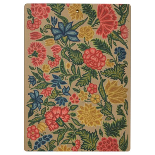 ヴィンテージフローラデザイナーガーデンアートワーク クリップボード (裏面)