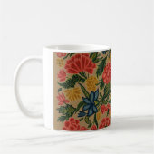 ヴィンテージフローラデザイナーガーデンアートワーク コーヒーマグカップ (左)