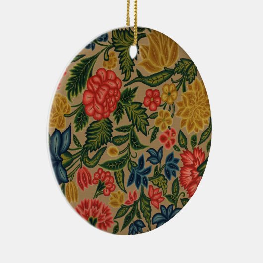 ヴィンテージフローラデザイナーガーデンアートワーク セラミックオーナメント (右)