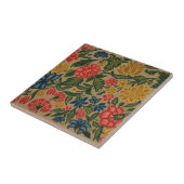 ヴィンテージフローラデザイナーガーデンアートワーク タイル (側面)