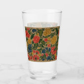 ヴィンテージフローラデザイナーガーデンアートワーク タンブラーグラス (正面)