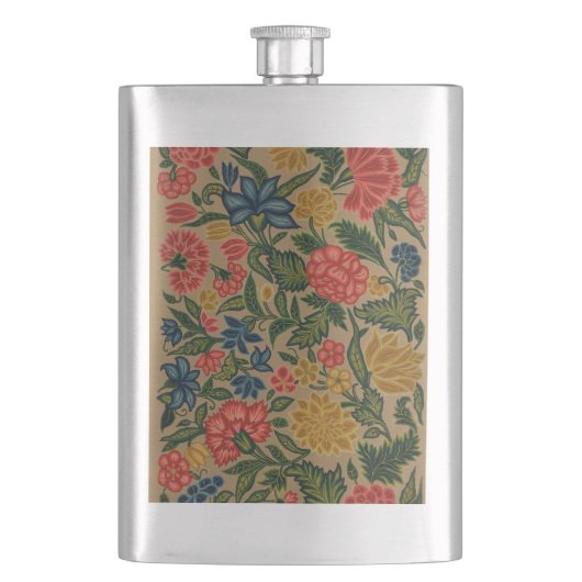 ヴィンテージフローラデザイナーガーデンアートワーク フラスク (正面)