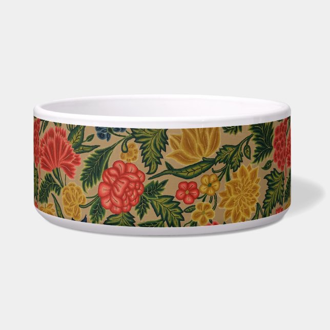 ヴィンテージフローラデザイナーガーデンアートワーク ボウル (正面)