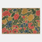 ヴィンテージフローラデザイナーガーデンアートワーク ラッピングペーパーシート (正面)