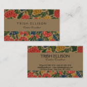 ヴィンテージフローラデザイナーガーデンアートワーク 名刺 (正面/裏面)
