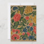 ヴィンテージフローラデザイナーガーデンアートワーク 招待状 (裏面)