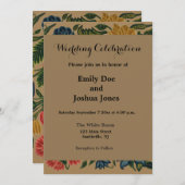 ヴィンテージフローラデザイナーガーデンアートワーク 招待状 (正面/裏面)