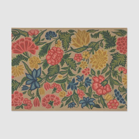 ヴィンテージフローラデザイナーガーデンアートワーク 薄葉紙 (正面)