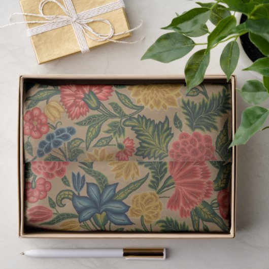 ヴィンテージフローラデザイナーガーデンアートワーク 薄葉紙 (ギフト)