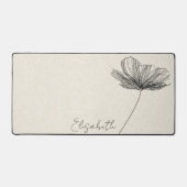 ヴィンテージフローラデザインかわいいボホオフシガーリーョット デスクマット (正面)