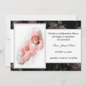 ヴィンテージフローラデザインの発表 招待状 (正面)