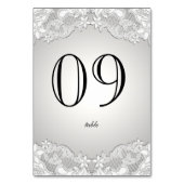 ヴィンテージフローラデザインシルバーグレー テーブルナンバー (裏面)