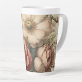 ヴィンテージフローラデザイン大 カフェラテマグ (右アングル)