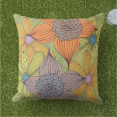 ヴィンテージフローラデザイン アウトドアクッション (芝生)