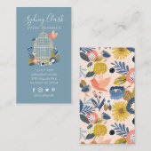 ヴィンテージフローラデザイン&シックバーケージ 名刺 (正面/裏面)