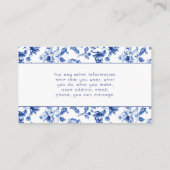 ヴィンテージフローラデルトウェアのソーシャル感謝していユー エンクロージャーカード (裏面)