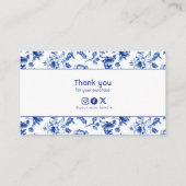 ヴィンテージフローラデルトウェアのソーシャル感謝していユー エンクロージャーカード (正面)