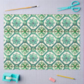 ヴィンテージフローラデルフトグリーンタイル分離組織P 薄葉紙 (クラフト)